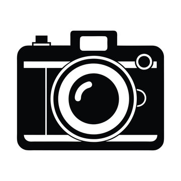 Camera Vector silhouette icon simple Free vector