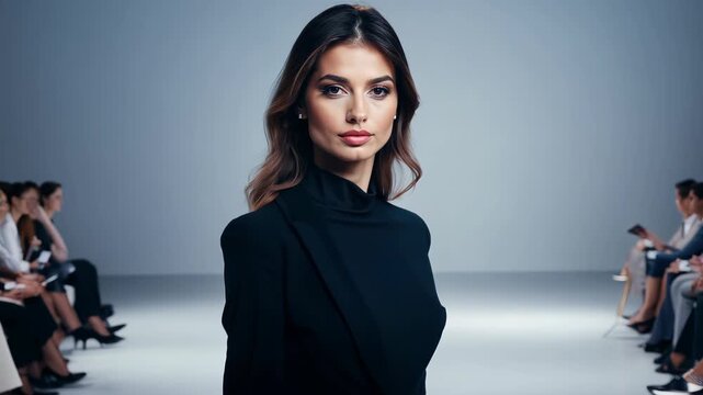 Stylish Runway Performance at the Urban Fashion Show in Spring 2023. Generative AI