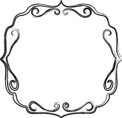 Black openwork frame, banner design.