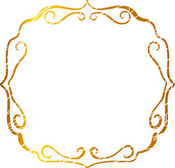 Gold openwork frame design banner.