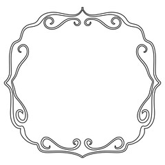 Black openwork frame, banner design.
