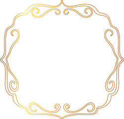 Gold openwork frame design banner.