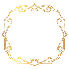 Gold openwork frame design banner.