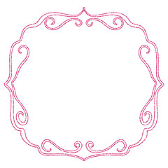 Frame pink openwork design banner.