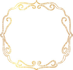 Gold openwork frame design banner.