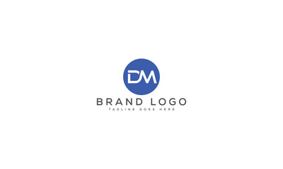 letter DM logo design vector template design for brand.