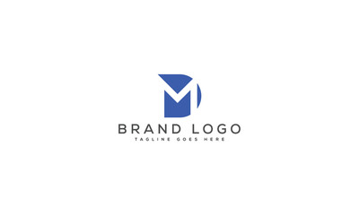 letter DM logo design vector template design for brand.