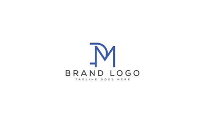 letter DM logo design vector template design for brand.