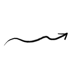 black arrow marker isolated png mark hand draw