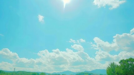 Fototapeta premium blue sky and cloblue sky and cloudsuds