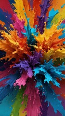 colorful color splash abstract background design copy space illustration art