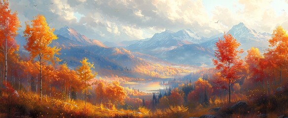 Autumn Mountain Panorama