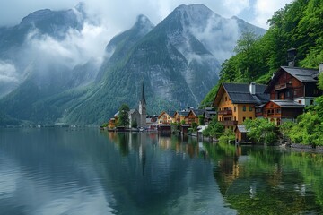 Fototapeta premium Hallstatt Village, Austria