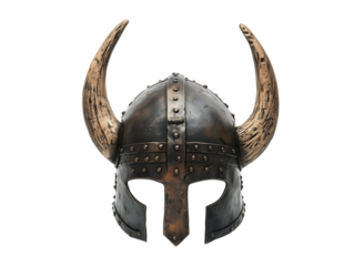 Viking helmet isolated on transparent or white background