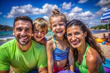 Obraz premium family having fun on the beach