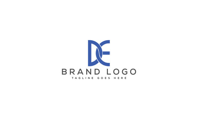 letter DE logo design vector template design for brand.