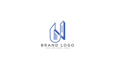 letter NU logo design vector template design for brand.