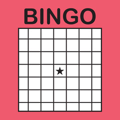 Bingo board icon.Lottery tickets. Lotto bingo cards with numbers, keno gambling.eps10