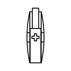 Cartridge pouch for combat tourniquet icon. artridge pouch icon. Tactical equipment, tactical uniform icon.