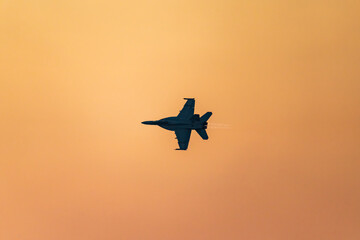 Fighter jet flyover during the Pitch Black Exercise 2024 at Mindil Beach in Darwin.