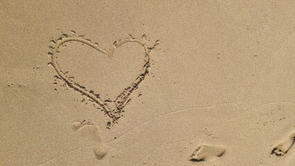 heart beach sea greece preveza