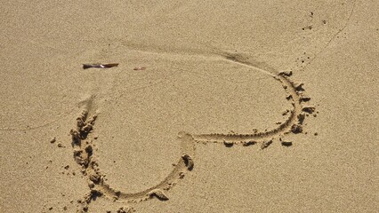 heart beach sea greece preveza