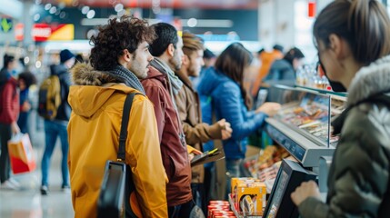Queue at the Checkout.