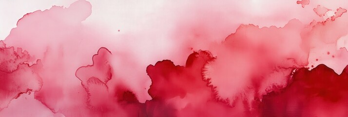 Obraz premium Abstract Red Watercolor Painting