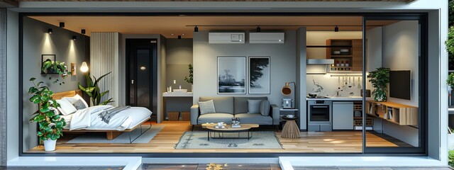 Luxury kitchen interior in an elegant home setting