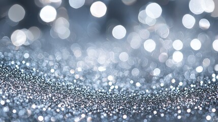 Sparkling silver glitter texture background, adding a touch of elegance and glamour.