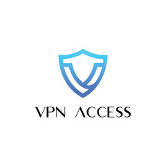 Premium V (VPN - Virtual Private Network) Shield logo design - Earth Shohag :)