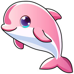 사랑스러운 분홍 돌고래 