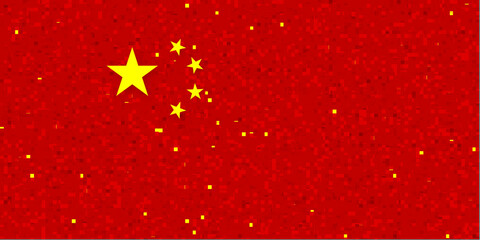 creative abstract of the flag of China, chinese flag colors background, red and yellow backdrop