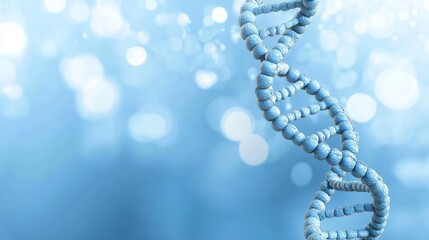 Abstract animated structure of a DNA molecule from particles. Concept animation of digital DNA, human genome. Medical research, genetics