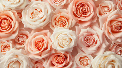 Beautiful arrangement of soft pink and white roses, perfect for celebrations, events, and floral design inspirations.