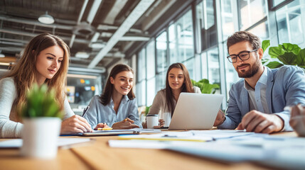 An office team collaborating. office team collaboration meeting business teamwork professional work corporate brainstorming.