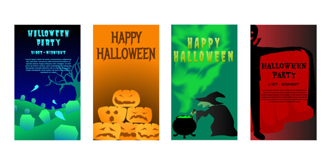 Halloween Party Invitations and Greeting Card Background. Halloween Illustration template for Banner, Poster, Sale, Brochure and All Design