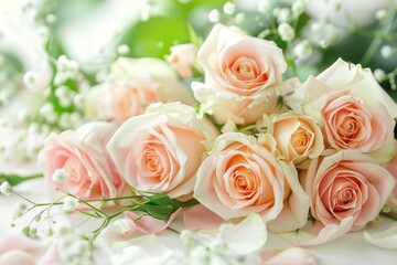 Obraz premium Romantic Greeting Card with Roses