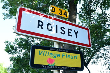 Fototapeta premium France, Roisey, Loire. Stone village in the mid-mountains with the lowest pollution in France. Pilat Regional Natural Park. Landscape in summer.