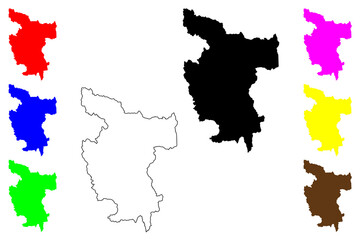 Fototapeta premium Department of San Martin (Republic of Peru, Regions of Peru) map vector illustration, scribble sketch San Martin map