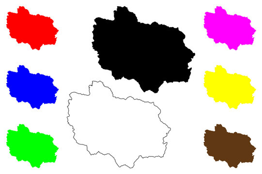 Adjuntas Municipal (Commonwealth of Puerto Rico, Porto Rico, PR, Unincorporated territories of the United States) map vector illustration, scribble sketch Adjuntas map