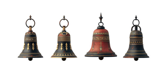 Obraz premium Retro Metal Bells Collection for Decoration