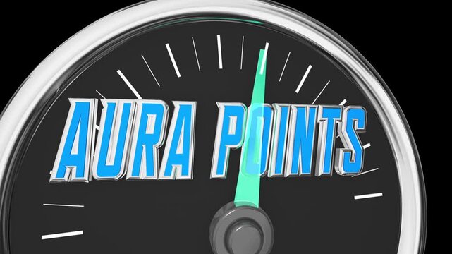 Aura Points Level Rating Score Rizz Charisma Meter 3d Animation