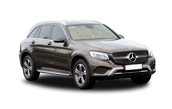 Mercedes-Benz GLC-Class GLC 300 4MATIC coupe on white background.