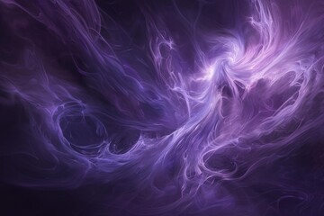 Fototapeta premium Swirling shades of purple and blue create an ethereal, dreamlike quality, suggesting movement and depth in a cosmic or mystical realm.