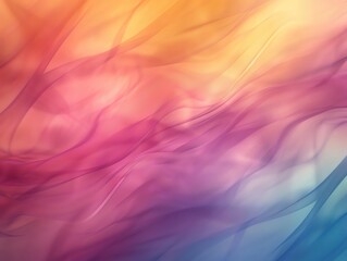 Obraz premium Abstract flowing waves in vibrant colors of orange and pink create a harmonious blend of energy and elegance.