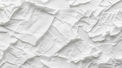 Fototapeta premium A white background with a lot of paper crumpled up