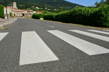 Obraz premium France, Roisey, Loire. Graphic. Pedestrian crossing.