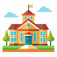 School vector illustration on white background 