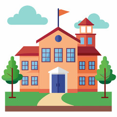 School vector illustration on white background 